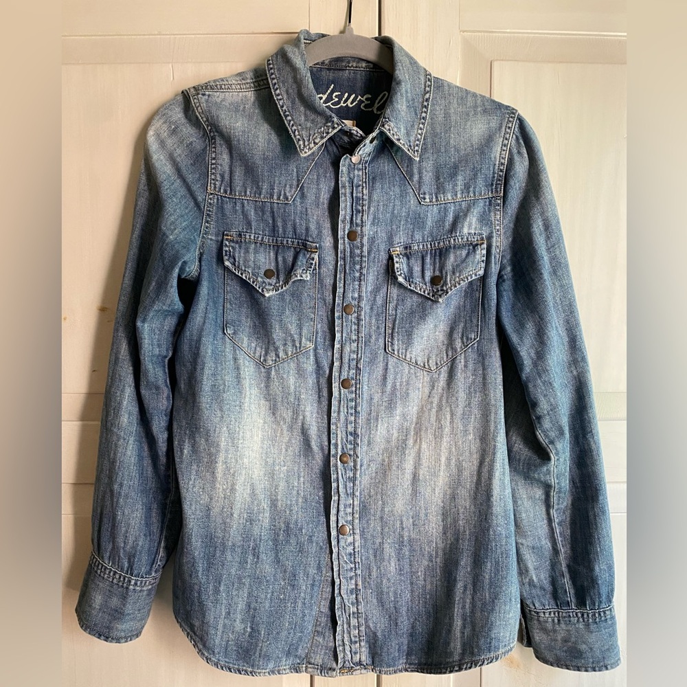 Madewell Weathered Blue Denim Button Down Shirt
